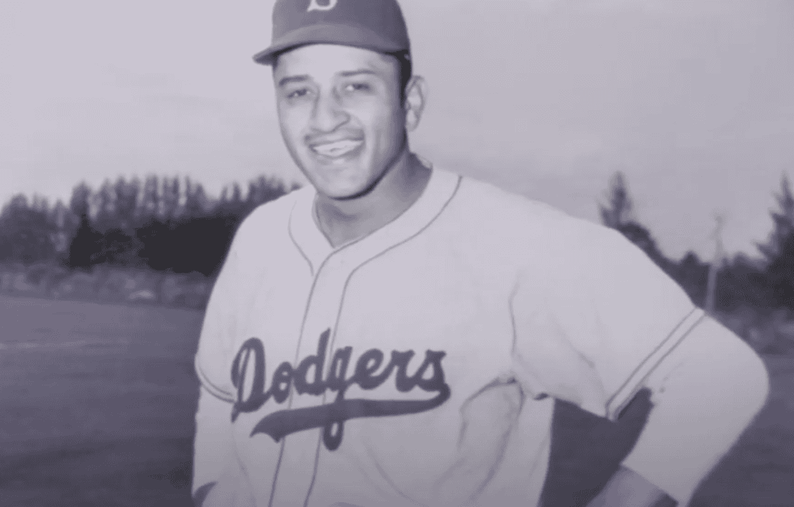 Iconic image of Don Newcombe, a key player among the greatest Brooklyn Dodgers.